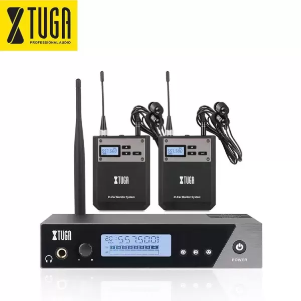 Xtuga IEM1100 Professional Wireless In Ear Monitor System 2 Bodypack