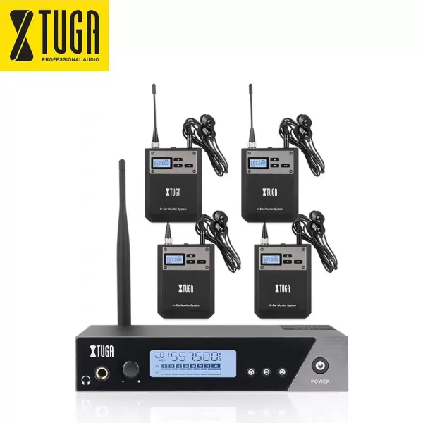  Xtuga IEM1100 Wireless In Ear Stage Monitor System 4 Pack