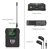 XTUGA SEM200 Stereo Wireless in Ear Monitor System 