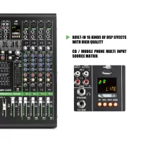 XTUGA MRV122FX 12 Channels Audio Mixer Sound board