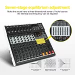 XTUGA LM80D Professional Audio Mixer 8 Channels Audio Music Mixer Mixing Console With Bluetooth USB