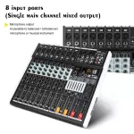 XTUGA LM80D Professional Audio Mixer 8 Channels Audio Music Mixer Mixing Console With Bluetooth USB