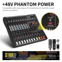 XTUGA RX80 8-Channel Professional Audio Mixer