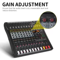 XTUGA RX80 8-Channel Professional Audio Mixer