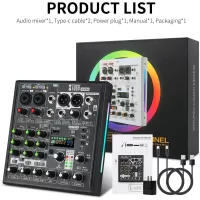 Xtuga AM06 Best Mixer Audio Bluetooth / USB 6 Channel | Xtuga Audio