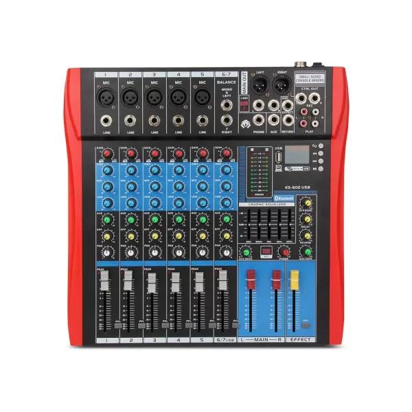 Xtuga ES602 USB Mixer 7 Channel USB/MP3/Bluetooth 