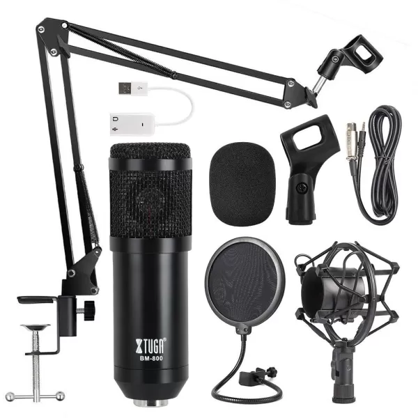 XTUGA BM800 Professional Studio Recording Condenser Microphone Mic Kit