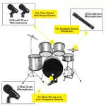 XTUGA MI7 7-Piece Wired Dynamic Drum Mic Kit All Metal